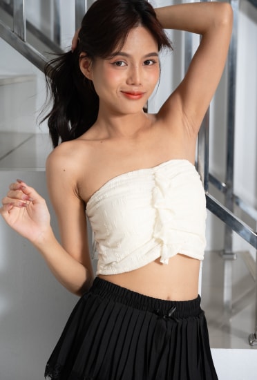 Rose Sarinz on the stairs 